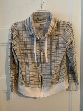 NSL Nass Style Lab , plaid cream / brown Zip-Up 95%Cotton jacket